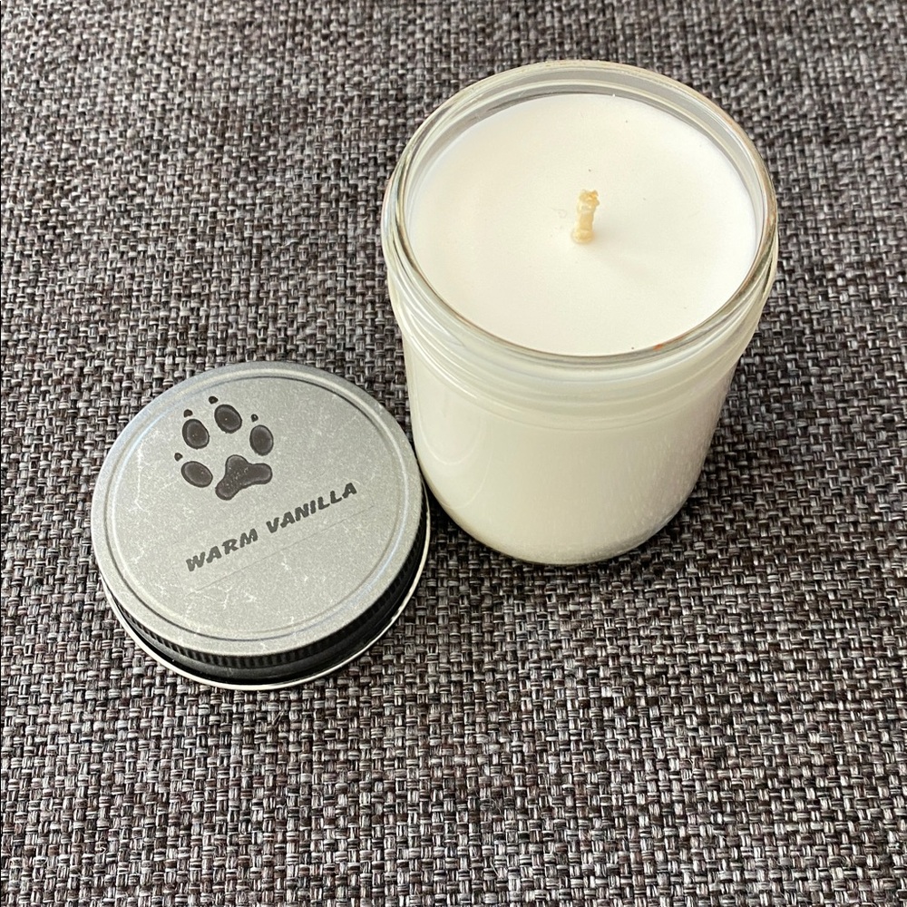 ⭐️ NWT Handmade Scented Warm Vanilla Soy Candle, Handpoured Soy Wax